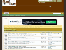 Tablet Screenshot of forums.ghosttowns.com